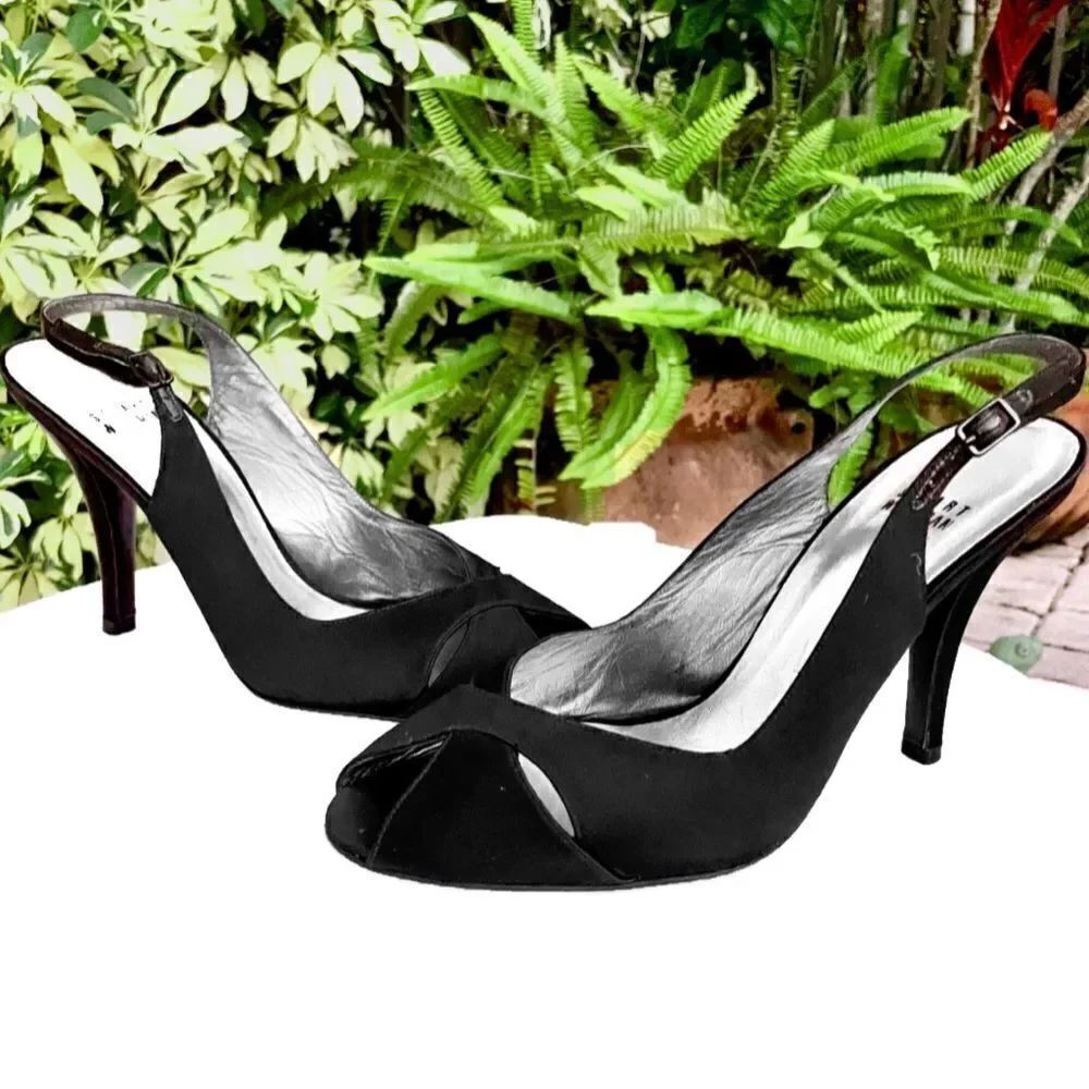 Stuart Weitzman peep Toe Sling-Back Heels - Picture 2 of 11